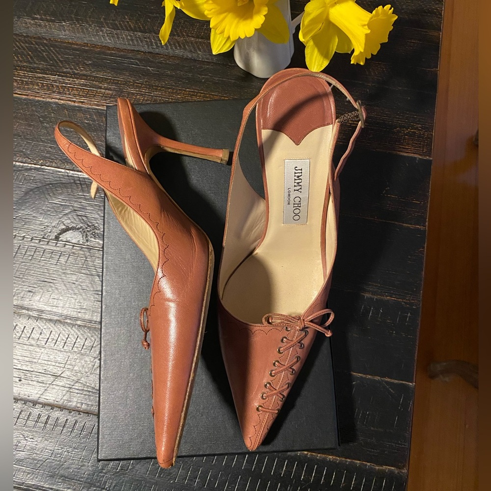 Vintage Jimmy Choo Slingback Heels - Picture 3 of 3